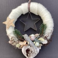 Türkranz Advent Türschmuck Adventsdeko Adventskranz Haustüre Wandschmuck Winter Haltbar Auf Filzkranz Ca. 25 cm Handgefertigt „"Engel" Türkranz Advent Türschmuck Adventsdeko Adventskranz Haustüre Wandschmuck Winter Haltbar Auf Filzkranz Ca. 25 cm Handgefertigt „"Engel" von floralkreativ