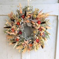 Kranz Türkranz Türkränze Wandkranz Natur Handarbeit Trockenkranz Bambus Herbst von floristikwerkstatt