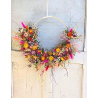 Türkränze Xxll Wandkranz Loop Country Flowerhoop Kranz Bambusring von floristikwerkstatt