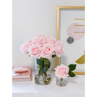 2Er-Set - Large Size Pink/Blush Rose Real Touch Arrangement-Roses Mittelstücke-Blumenarrangement-Faux Mittelstück-Tischgesteck von flovery