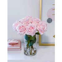 Große Größe Pink/Blush Rose Real Touch Arrangement-Rosen Mittelstücke-Blumenarrangement-Faux Mittelstück-Tischarrangement von flovery