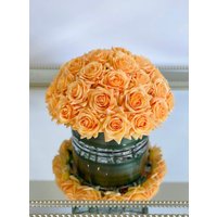 Großes Herbst Centerpiece Rosen-Orange Urlaub Centerpiece-40 Echte Touch Rose Arrangement-Künstliche Rosen Arrangement-Faux Arrangement von flovery