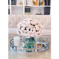 Rosa Pfingstrosen Arrangement in Einer Vase Mit 189 Kleinen Künstlichen Herzstück Seidenblumen Home Decor Modernes von flovery