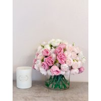Weiß/Rosa Pfingstrosen Arrangement-Seiden Pfingstrosen Arrangement-Künstliche Kunst-Seidenblumen Arrangement-Home Decor Modernes Arrangement Weiß/Rosa Pfingstrosen Arrangement-Seiden Pfingstrosen Arrangement-Künstliche Kunst-Seidenblumen Arrangement-Home Decor Modernes Arrangement von flovery