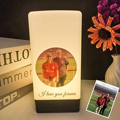 flowers Hua Personalisierte 3D Lampe Licht mit Fotos Quadratische Foto LED Tischlampe (Warmes Nachtlicht) von flowers Hua