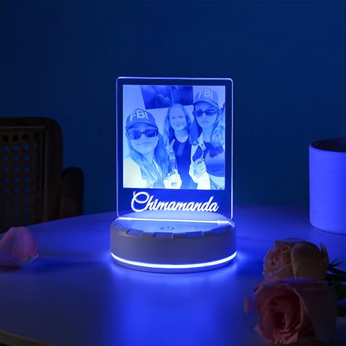 flowers Hua Personalisierte Geschenke für Frauen Personalisiert 3d Foto Glas Lampe Fotogeschenke Bilder Personalisiertes Nachtlicht für Weihnachten Valentinstag zum Jahrestag (Stil 6) von flowers Hua