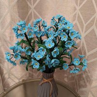 Vergissmeinnicht Blumen Französisch Perlenblumen Myosotis Sylvatica Kunstblumen Blumenstrauß von flowersbybeads