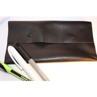 Federmappe Aus Echtem Leder, Mäppchen, Pinseltasche, Kosmetiktasche von flowspirit