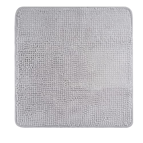 fluffy® WC-Vorleger für Wand-WCs mit Rutschfester Unterseite (50 x 50 cm, Grau) von fluffy