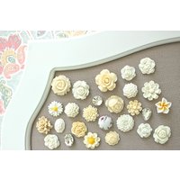 Elfenbein Reißzwecken, Weiße Büro Pinnwand Dekorative Große Blume, Strass Memory Board Pins Elfenbein Reißzwecken, Weiße Büro Pinnwand Dekorative Große Blume, Strass Memory Board Pins von fluteofthehour