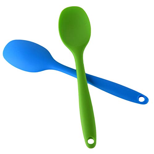 Silikonlöffel Kitchen Flexibles Kochlöffel Set aus Silikon,Küchenhelfer Utensilien Sets Silikon Spatel 1 Stück (Zufällige Farbe) von flyingx