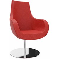 fm Besuchersessel Pirum rot chrome Stoff von fm