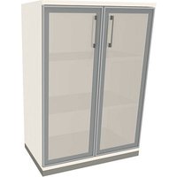 fm Aktenschrank Oldenburg, 4260672331864 weiß, Acrylglas satiniert 2 Fachböden 80,0 x 44,2 x 113,3 cm von fm