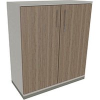 fm Aktenschrank Oldenburg, 4260649681183 weiß, eiche natur 2 Fachböden 100,0 x 44,2 x 113,3 cm von fm