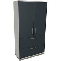 fm Aktenschrank Oldenburg, 4260649684764 weiß, lavagrau 2 Fachböden 100,0 x 44,2 x 186,9 cm von fm