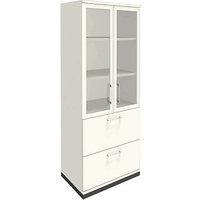 fm Aktenschrank Oldenburg, 4260672332069 weiß 2 Fachböden 80,0 x 44,2 x 186,9 cm von fm