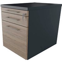 fm Oldenburg Rollcontainer lavagrau, eiche natur 3 Auszüge 43,4 x 60,0 x 54,0 cm von fm