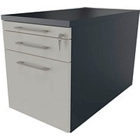 fm Oldenburg Rollcontainer lavagrau, weiß 3 Auszüge 43,4 x 80,0 x 54,0 cm von fm