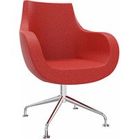 fm Sessel Pirum rot chrom Stoff von fm
