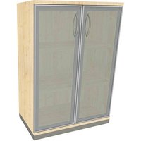 fm Aktenschrank Sidney, 4260267329283 königsahorn, Acrylglas satiniert 2 Fachböden 80,0 x 44,2 x 113,3 cm von fm