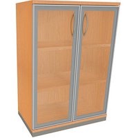 fm Aktenschrank Sidney, 4260267329122 buche, Acrylglas satiniert 2 Fachböden 80,0 x 44,2 x 113,3 cm von fm