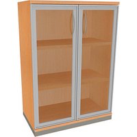 fm Aktenschrank Sidney, 4260267329177 buche, Acrylglas klar 2 Fachböden 80,0 x 44,2 x 113,3 cm von fm