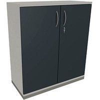 fm Aktenschrank Sidney, 4260429763610 weiß, lavagrau 2 Fachböden 100,0 x 44,2 x 113,3 cm von fm