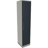 fm Aktenschrank Sidney, 4260429763696 weiß, lavagrau 4 Fachböden 40,0 x 44,2 x 186,9 cm von fm