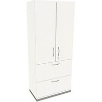 fm Aktenschrank Sidney, 4260429769865 weiß 2 Fachböden 80,0 x 44,2 x 186,9 cm von fm