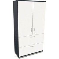 fm Aktenschrank Sidney, 4260649685686 lavagrau, weiß 2 Fachböden 100,0 x 44,2 x 186,9 cm von fm