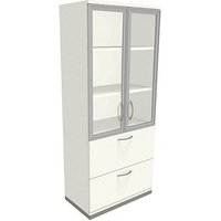 fm Aktenschrank Sidney, 4260672330911 weiß 2 Fachböden 80,0 x 44,2 x 186,9 cm von fm