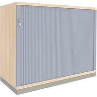 fm Sidney Rollladenschrank akazie, silber 1 Fachboden 100,0 x 44,2 x 78,1 cm von fm