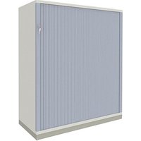 fm Sidney Rollladenschrank lichtgrau, silber 2 Fachböden 80,0 x 44,2 x 113,3 cm von fm