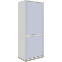 fm Sidney Rollladenschrank lichtgrau, silber 3 Fachböden 80,0 x 44,2 x 186,9 cm von fm