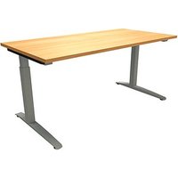 fm Sidney höhenverstellbarer Schreibtisch buche rechteckig, C-Fuß-Gestell Quadratrohr silber 160,0 x 80,0 cm fm Sidney höhenverstellbarer Schreibtisch buche rechteckig, C-Fuß-Gestell Quadratrohr silber 160,0 x 80,0 cm von fm