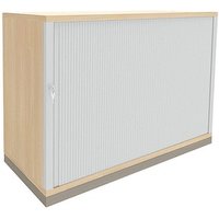 fm fastline Rollladenschrank akazie, silber 1 Fachboden 120,0 x 44,2 x 78,1 cm von fm