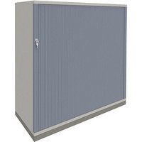 fm fastline Rollladenschrank lichtgrau, silber 2 Fachböden 120,0 x 44,2 x 113,3 cm von fm