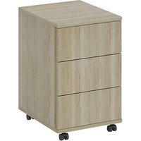 fm home office Rollcontainer eiche 3 Auszüge 40,0 x 48,0 x 63,0 cm von fm