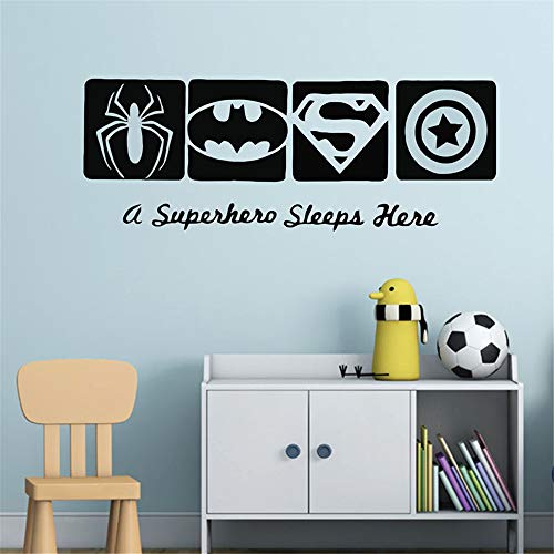 Wandaufkleber Kinderzimmer wandaufkleber 3d Batman Wandtattoo Spiderman Batman Captain America Superheld Wandtattoo Kinder Jungen Room Decor Hero Style Wandbild von fockerry