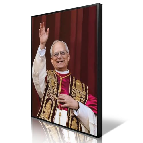Leinwand-Kunst, Papst Leo Xiv, katholisches religiöses Bild-Poster, Papst Franziskus, winkender Druck, Gemälde für Kirche, Gebetsraum, christliche Heimdekoration, 40,6 x 61 cm, ungerahmt (hergestellt Leinwand-Kunst, Papst Leo Xiv, katholisches religiöses Bild-Poster, Papst Franziskus, winkender Druck, Gemälde für Kirche, Gebetsraum, christliche Heimdekoration, 40,6 x 61 cm, ungerahmt (hergestellt von foefvpeft