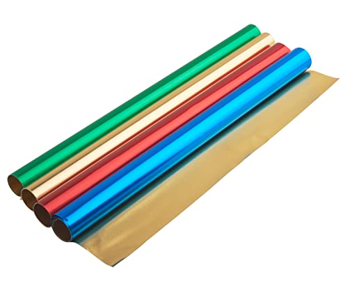 Alu-Bastelfolien-Sortiment, 30x50cm, 4 Rollen Alu-Bastelfolien-Sortiment, 30x50cm, 4 Rollen von folia