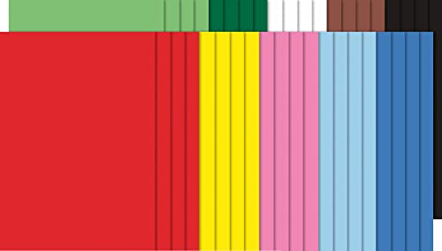 Folia 125 Bogen Tonkarton Bunt, DIN A2, 160g/m², 10 Verschiedene Farben von folia