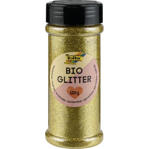 folia 578165 - Bio Glitter, 100 g, organischer Glitzer in Gold, zum Verzieren und Dekorieren folia 578165 - Bio Glitter, 100 g, organischer Glitzer in Gold, zum Verzieren und Dekorieren von folia
