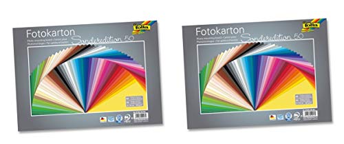 folia 6125/50 99 Fotokarton 300 g/m², 25 x 35 cm (Sortiert, 100 Blatt) von folia