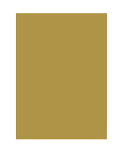 folia 6365 - Tonpapier gold matt, DIN A3, 130 g/qm, 50 Blatt - zum Basteln und kreativen Gestalten von Karten, Fensterbildern und für Scrapbooking von folia