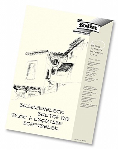 folia 8303 - Skizzenblock, 120 g/m², DIN A3, 50 Blatt (3er Pack) von folia