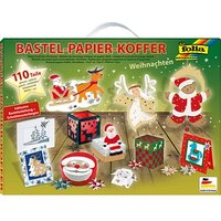 folia Bastelset Papier-Koffer Weihnachten 110-tlg. mehrfarbig von folia