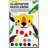 folia Buntpapier gummiert farbsortiert 80 g/qm 10 Blatt von folia