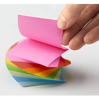 folia Notizzettel geleimt 5.5 cm  x 5.5 cm farbsortiert von folia