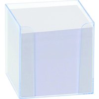 folia Zettelbox transparent blau inkl. 800 Notizzettel von folia